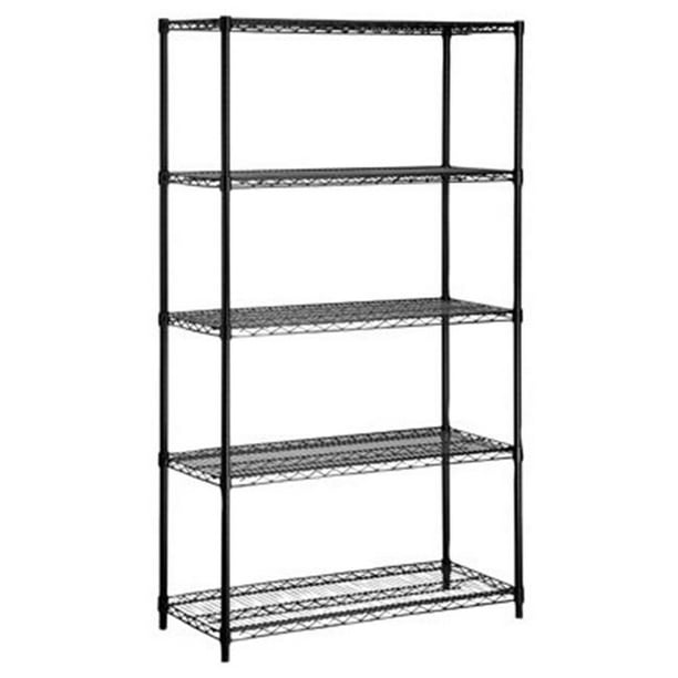 Honey Can Do 5Tier Storage Shelves 18x36x72", 350 Lbs, Black Walmart