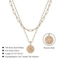 thumbnail image 2 of Tingn Initial Necklaces for Women Layering Paperclip Link Coin Necklaces Gift for Women, 2 of 5
