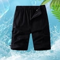 thumbnail image 2 of uikmnh Shorts for Men Men's Summer Casual Pocket Straight Leg Solid Color Shorts Size:2XL, 2 of 4