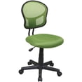 thumbnail image 1 of OSP Home Furnishings Mesh Back Armless Task Chair with Padded Fabric Seat, Green, 1 of 5