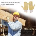 thumbnail image 4 of Guantes, guantes de trabajo antideslizantes de hilo de algodón con puntos de PVC para la construcción de jardinería mecánica de pintor, amarillo 12 pares Jumpingount AF000096-02, 4 of 7