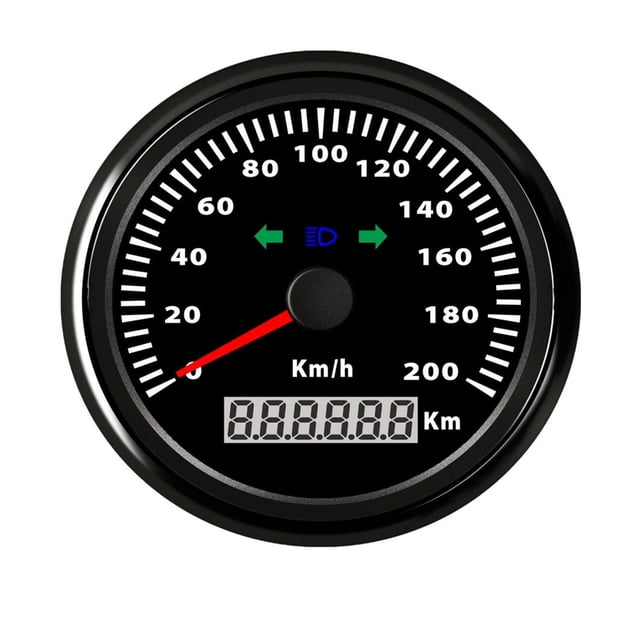 200 Km/h 120Km/h Speedometer Gau 85mm Car Boat Motorcycle Speedometer Odometer With Turning Light