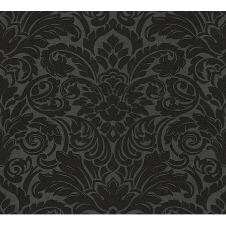 Luxury - A High Quality Ensemble Black Wallpaper Roll, Traditional Wall Decor