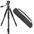 thumbnail image 1 of 80" Inch Elite Series Professional Heavy Duty w/ Angled Legs, Action Camera Tripod For Canon Cameras + eCostConnection Microfiber Cloth, 1 of 7