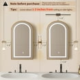 thumbnail image 4 of Arched Medicine Cabinet with Light,20x36 Inch Recessed Lighted  Medicine Cabinet Mirror with Storage for Bathroom, 4 of 6
