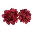 thumbnail image 4 of Krdevn Oversized Satin Fabric Rose Flower Stud Earrings Lightweight Big Floral Statement Earrings Wedding Party Vacation Women Ear Jewelry, 4 of 4