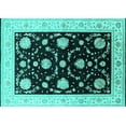 thumbnail image 1 of Ahgly Company Indoor Rectangle Oriental Turquoise Blue Industrial Area Rugs, 5' x 7', 1 of 4