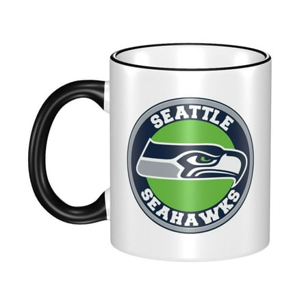 

Seattle_Seahawks 11 Oz Originality Coffee Mugs Large Water Mugs With Handle Porcelain Coffee Cup Thank You Gifts For Mom Dad And Friends Black