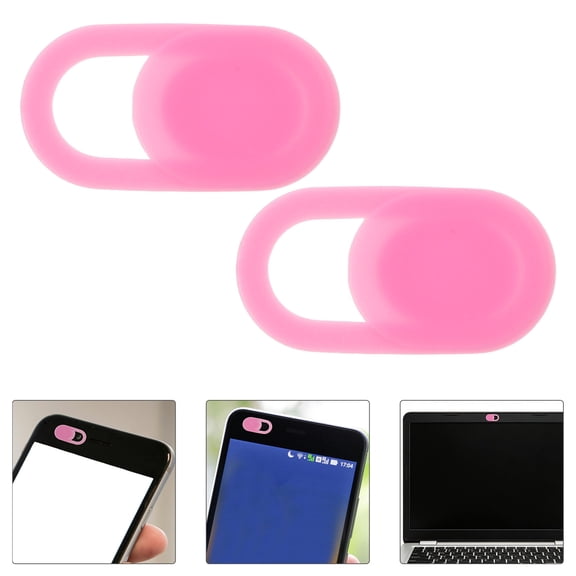 BESTYASH 100Pcs Universal Camera Cover Slide for Laptop Phone Tablet in Pink Adhesive Design