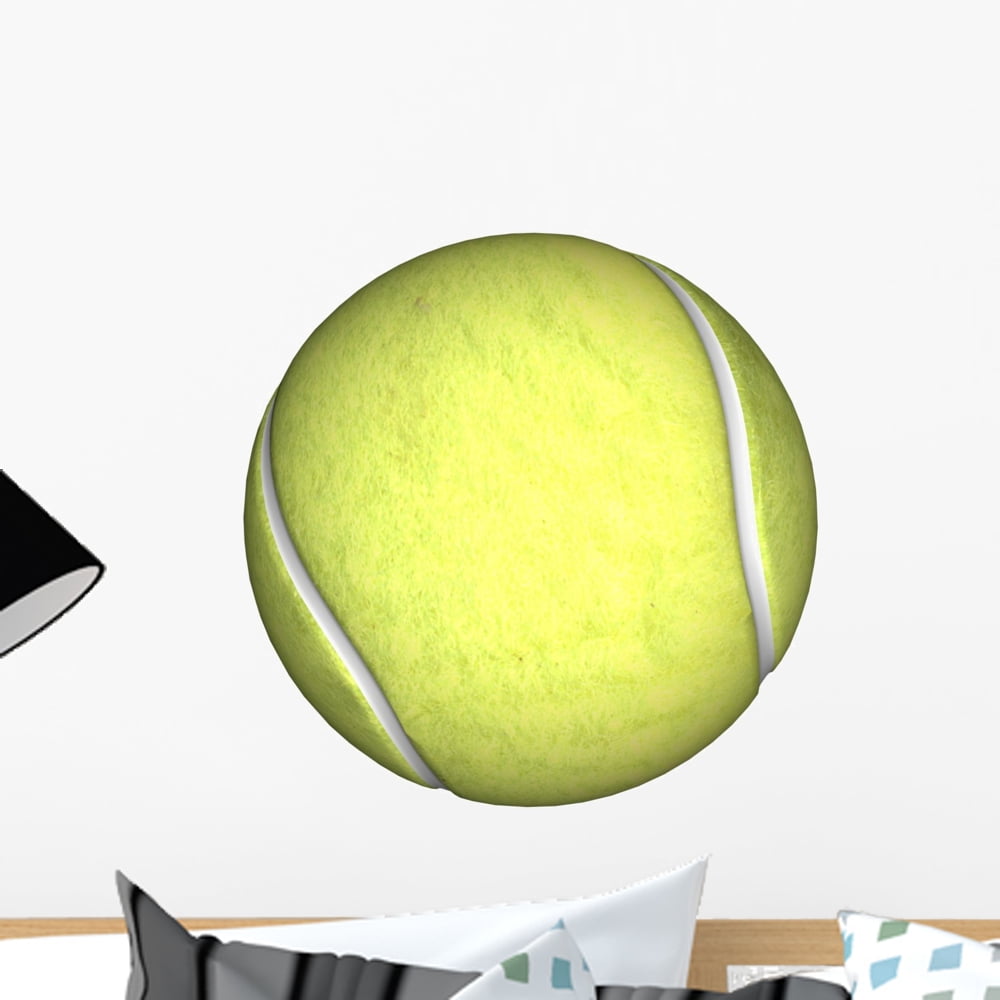 Tennis Ball Wall Mural by Wallmonkeys Peel and Stick Graphic (18 in H x
