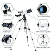 BNISE Telescope 70mm Aperture 400mm - Astronomical Telescope for Kids Beginners Adults Refracting Portable Travel Telescopes with Tripod Phone Adapter Carrying Bag
