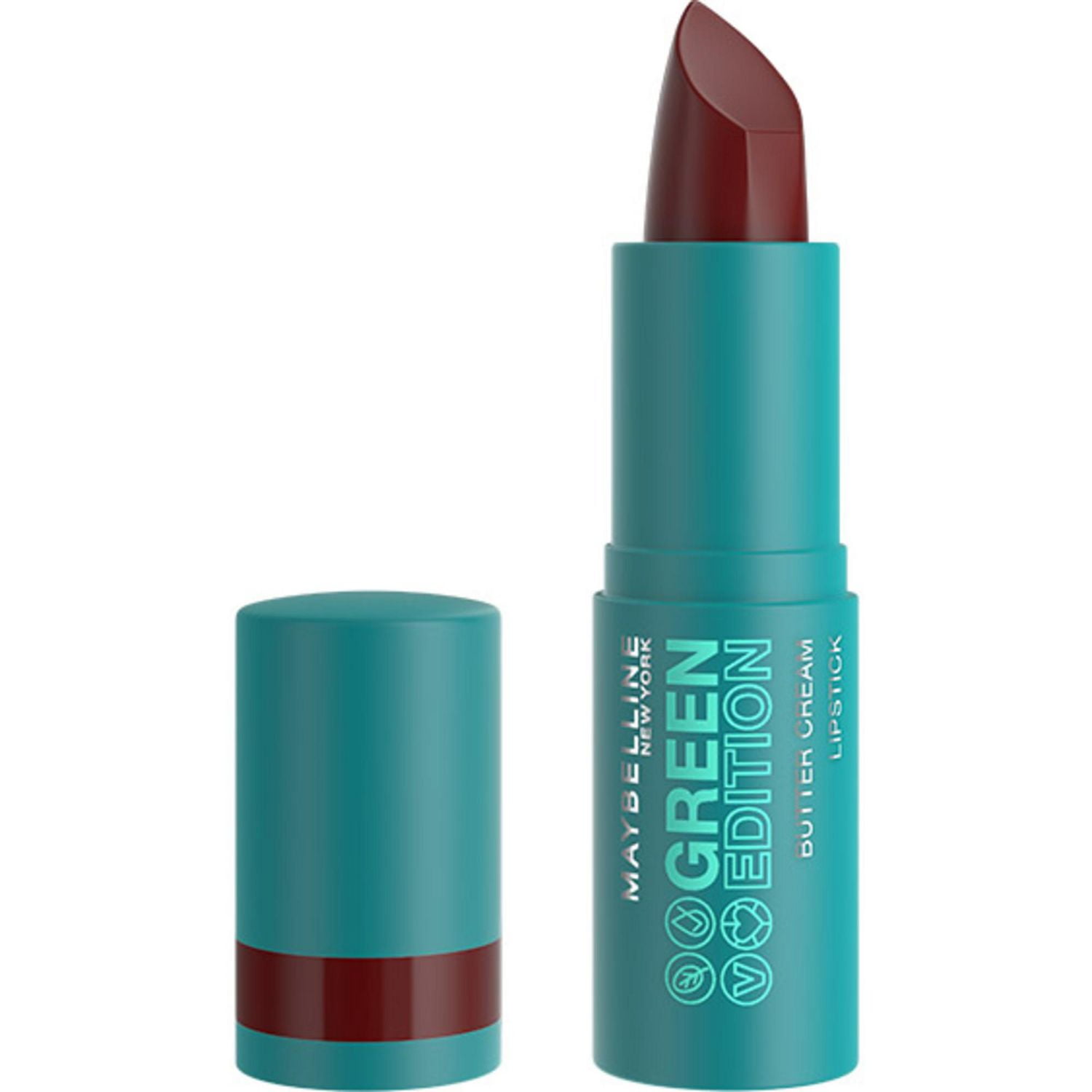 Maybelline New York Rouge à Lèvres Green Edition Butter Cream, avec Beurre de Cacao, Couleur Ultra-Pigmentée Crémeuse, Ecliptic, Violet, 3.4g