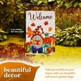 thumbnail image 5 of G128 Welcome Garden Flag Double-Sided, Gnome with Coffee at Harvest Design, 12x18 in Blockout Fabric Outdoor Fall Decoration, 5 of 9