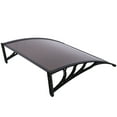 thumbnail image 2 of Brown & Black Bracket Square Awning, 100x100cm Door Window Rain Cover, 2 of 21