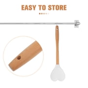 QIDITONG Heart-Shaped Silicone Serving Spoon and Nonstick Turner Spatula Flexible Kitchen Utensil for Cooking, Stirring, Mixing, Baking, Serving