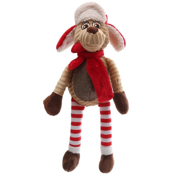 Dog Squeaky Toy Festive - Interactive Puppy Play Toy Pet Chew Toy for Christmas