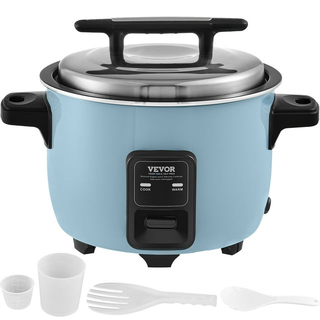 VEVOR Cuiseur à Riz Commercial 50 Tasses Casserole Antiadhésive 10 L Maintien au Chaud 24 H Restaurant