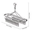 thumbnail image 3 of Fufafayo Sock Drying Rack With Clips, Stainless Steel Laundry Drying Rack for Socks Underwear and Delicates, Space Saving Clothes Drying Organizer for Balcony, Bathroom or Laundry Room, Durable Home, 3 of 6