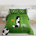 thumbnail image 2 of Homewish Cartoon Monogrammed J Queen Comforter Set, Cartoon Football Soccer Bedding Sets, Teens Kids Boys Girls Reversible Bedding Comforter Set, Ultra Soft Bedroom Decor, 3-Piece, 2 of 8