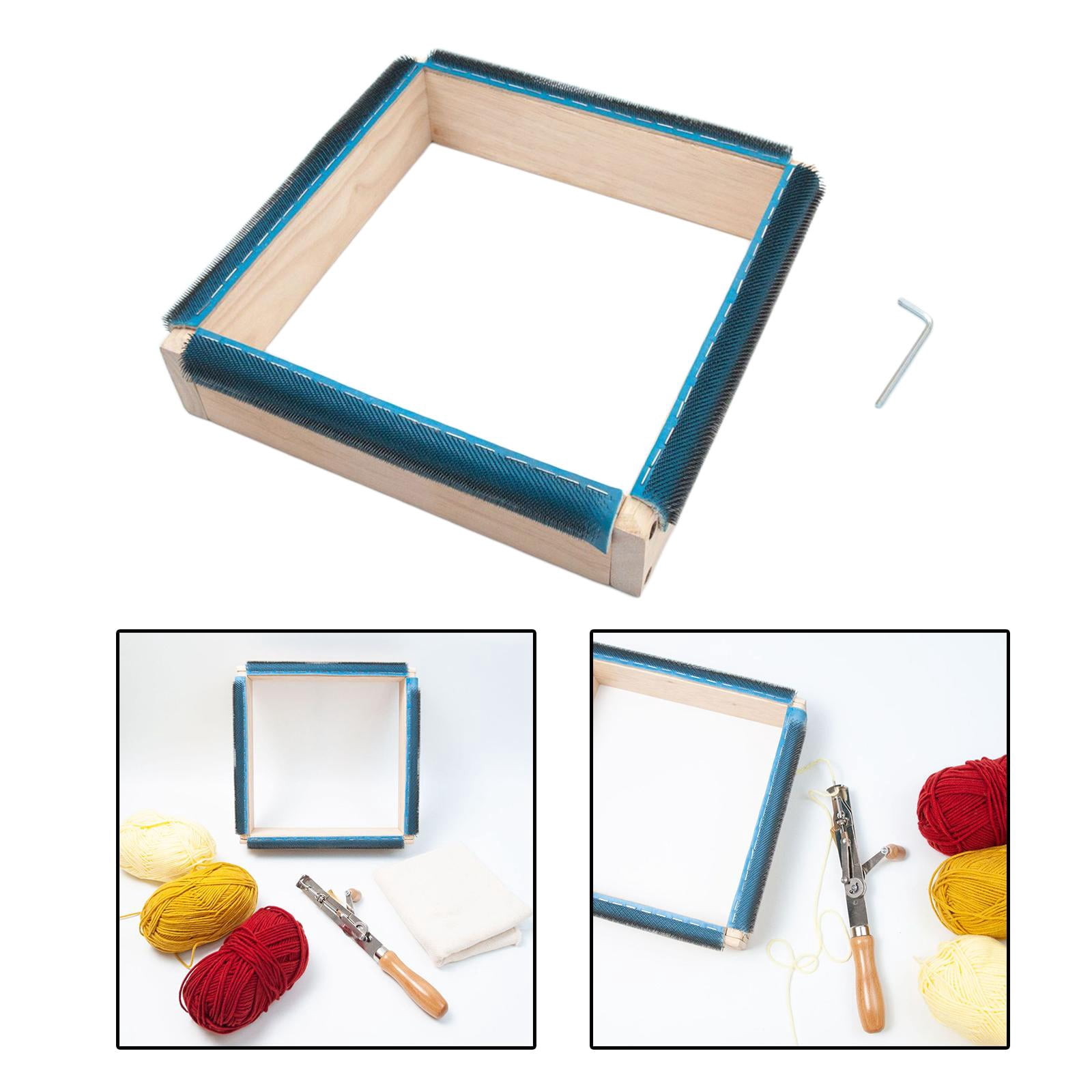 Square Shape Embroidery Frame Removable Wood Cross Stitch Hoop Clip Craft DIY Gripper Frame for Cross Stitch Punch Embroidery