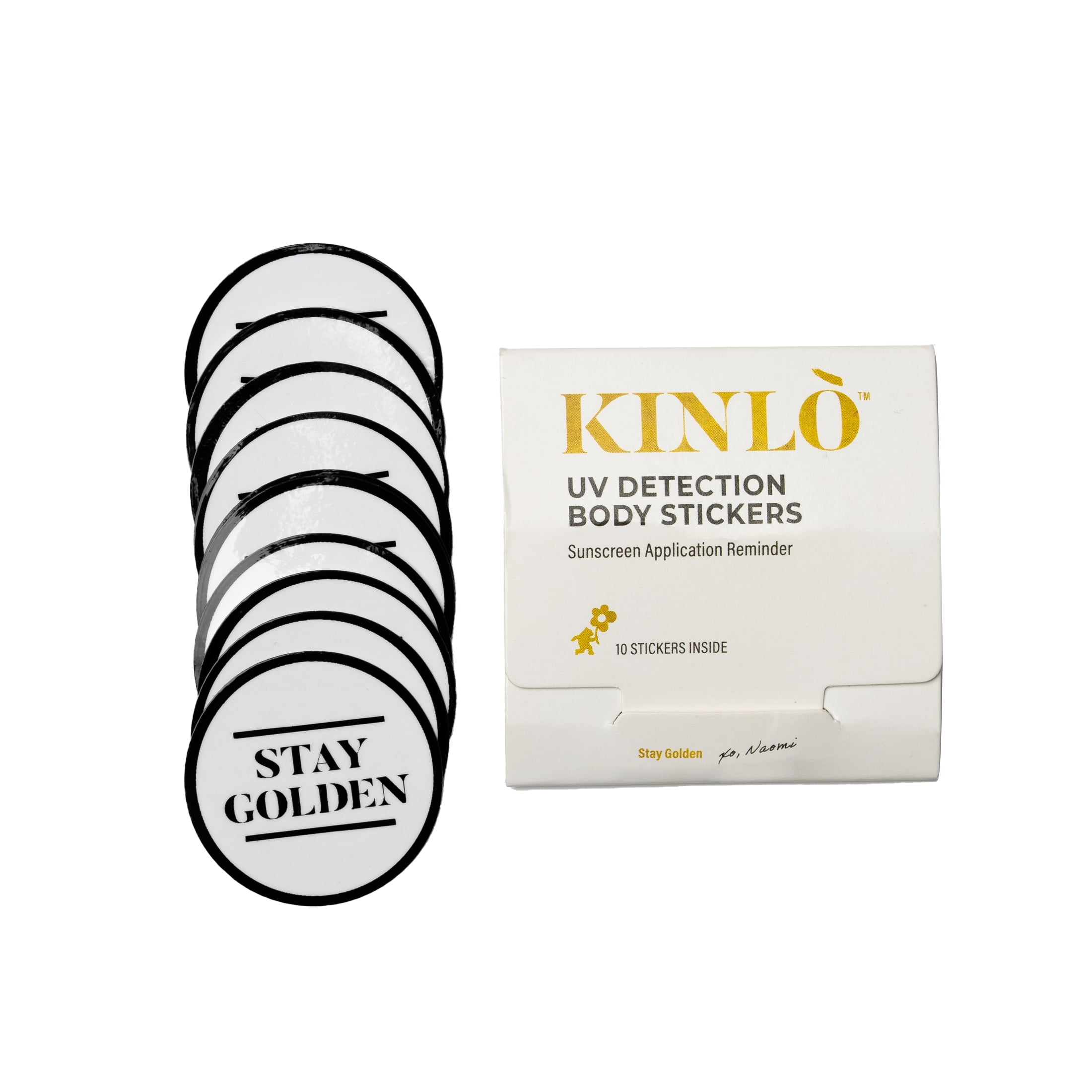 KINLO UV Detection "Stay Golden" Body Stickers 10ct