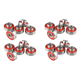 thumbnail image 1 of 20 Pcs 608- Roulement Intégré pour Longboard Roulement à Roues de Planche à Roulettes Roulement à Roulettes en Ligne 8X22X12.6mm, Rouge, 1 of 1