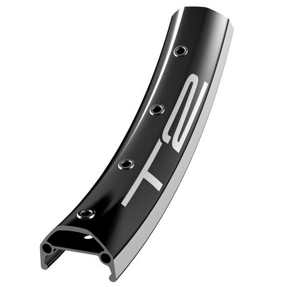 Halo T2 24" Rim, CNC Sidewall, 36h, Black/Silver