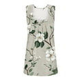 thumbnail image 3 of NAMTYQX Summer Shirts for Women Sleeveless Soft Trendy Patterned Wide Shoulder Straps Casual Slim Square Neck Light Gray Size S, 3 of 5