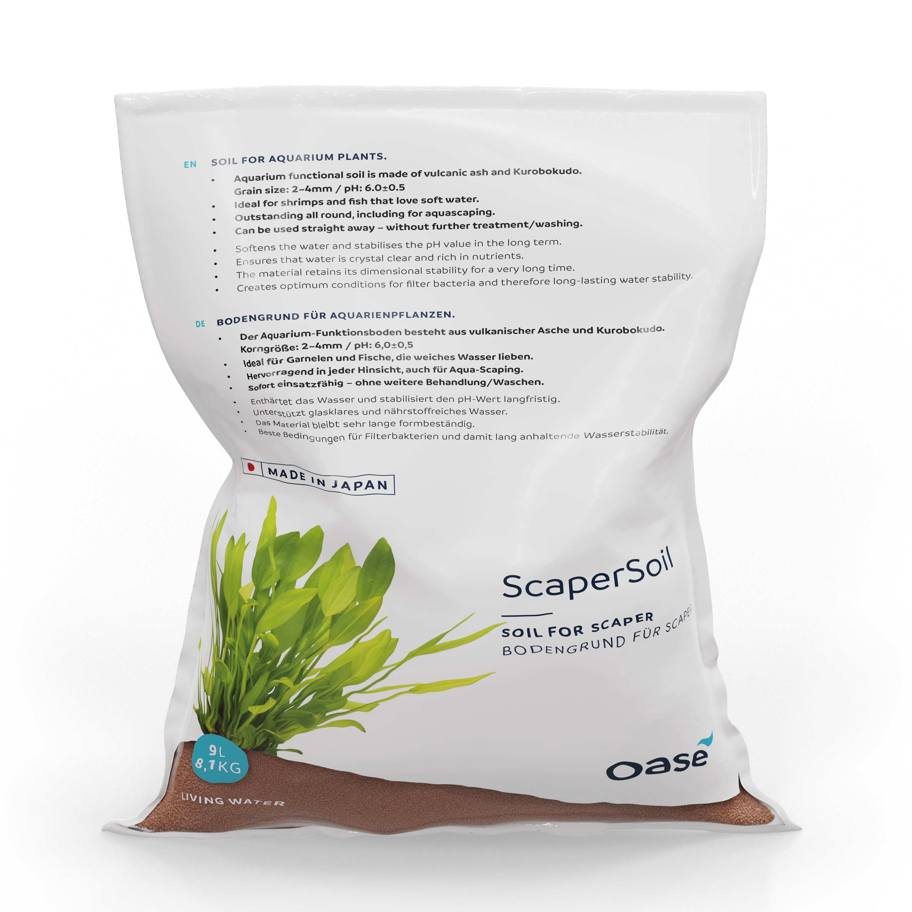 OASE ScaperLine Aquarium Soil - Brown, 9 Liters