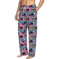 thumbnail image 2 of Uemuo Hawaii Palms Pattern Men's Wide Leg Palazzo Lounge Pants with Pockets Light Weight Loose Comfy Casual Pajama Pants-Medium, 2 of 9