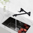 thumbnail image 4 of Kitchen Pot Filler Faucet Wall Mount,Brass Folding Stretchable with Swing Arm Single Hole Two Handles, 4 of 9
