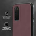 thumbnail image 6 of Nalacover Case for Samsung S20,Slim Luxury Premium PU Leather Non-Slip Grip Shockproof Bumper Anti-Scratch [ with Tempered Glass Screen Protector ] Cases for Samsung Galaxy S20, Wine Red, 6 of 8