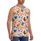 thumbnail image 2 of Balery Cute Chickens Camisetas sin mangas para hombre, absorbe la humedad y protege contra el mal olor.-Small, 2 of 7