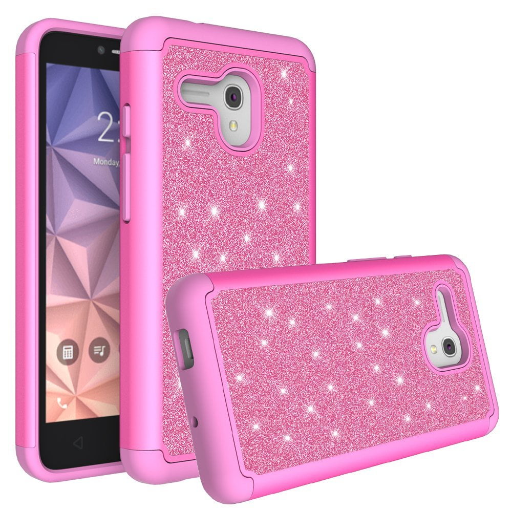 Jitterbug Smart (5.5inch) Case, Glitter Shock Proof Hybrid Glitter Case
