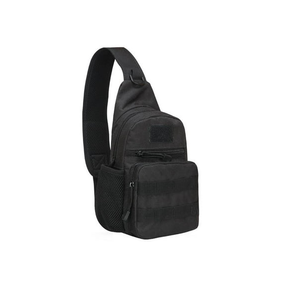 Cycling Travel Riding Shoulder Bag,Tactical Military Chest Sling Bag Water Resistant Shoulder Backpack Mens One Strap Daypack with Water Bottle Holder