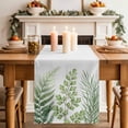 thumbnail image 2 of Table Runner - 70 Inch Long, Green Leaves Kitchen Dining Table Runner Dresser Scarves, Summer Botanical Watercolor Leaf Farmhouse Farmhouse Decor for Coffee Tables Wedding Party Banquet, 2 of 8