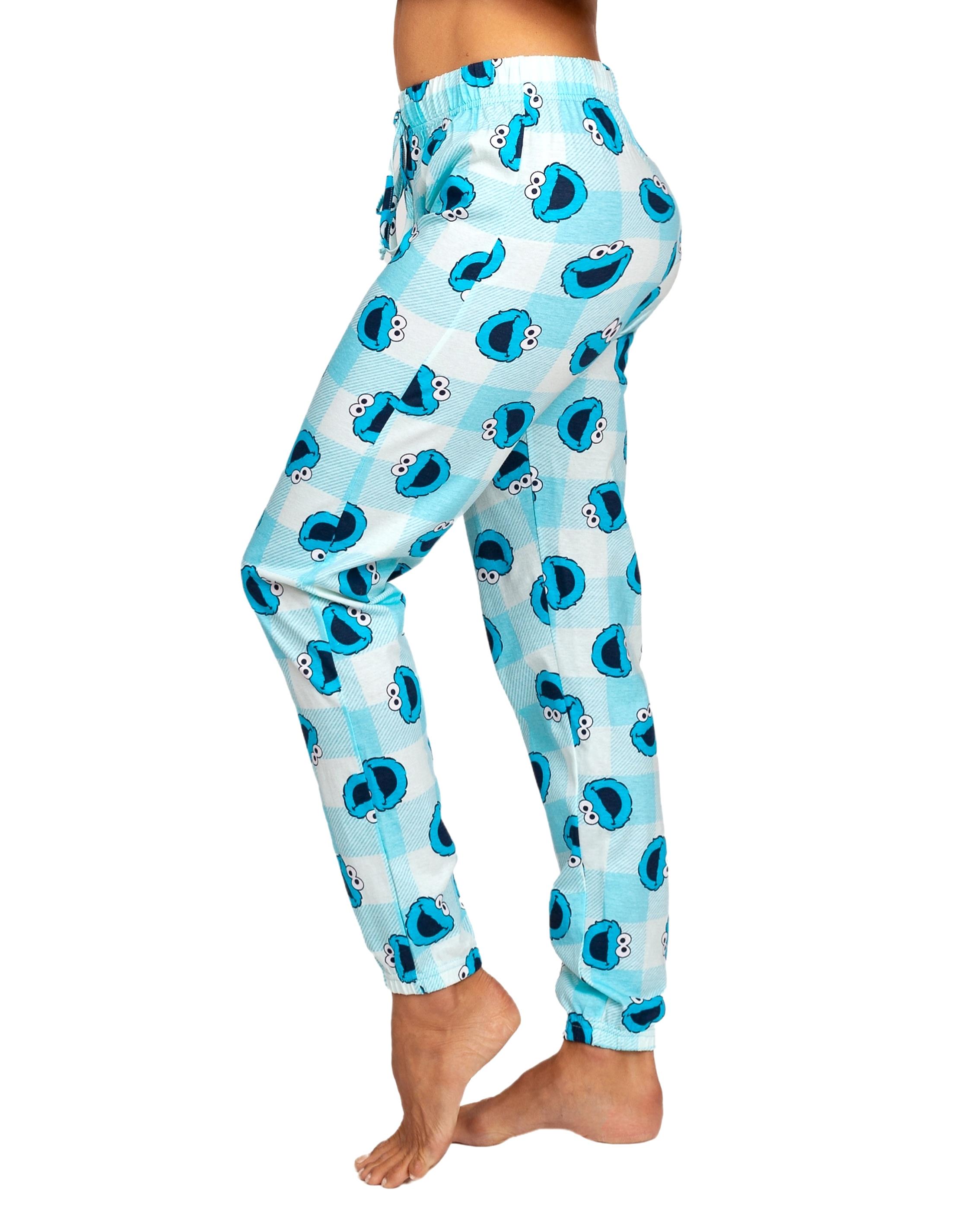 Sesame Street Cookie Monster Womens Pajama Pants Lounge Jogger, Cookie Monster, Size: L - image 3 of 3