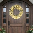 thumbnail image 5 of MXTPOV Flocked Christmas Wreath with LED Lights, Snowy Wreath, Christmas Wreaths for Front Door Party Wedding, Home Decor, 15.7 inch, 5 of 6