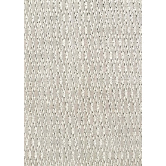 Ahgly Company Indoor Rectangle Mid-Century Modern Dirty White Gold Area Rugs, 8' x 10'