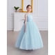 thumbnail image 2 of Flower Girl Dress Kids V-Back Puffy Tulle Satin Flowergirl Wedding Guest Party Birthday Bridesmaid Pageant Prom Gown, 2 of 3
