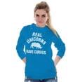 thumbnail image 3 of Real Unicorns Have Curves Rhinoceros Women's Long Sleeve T Shirt Brisco Brands 3X, 3 of 6