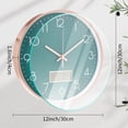 thumbnail image 5 of Unique Bargains Silent Non Ticking Wall Clock with Date and Temperature Black and White, 5 of 6