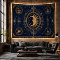 thumbnail image 6 of Complex Monochromatic Line with Personified Moon Profile, Mystical Fantasy for Space Lovers, Aesthetic Wall Decor, Mother'S Day Gift, Tapestry Wall Hanging for Dorm and Living Room, 6 of 7