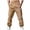 Khaki#31, variant on Tapered Cuffed Joggers for Men Elastic Waist Drawstring Sweatpants Stripes Cross Printed Active Running Pants 2025 Black,L