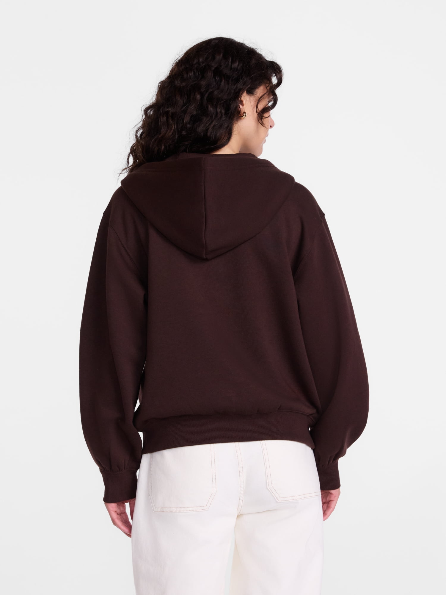 Scenario Women's and Women's Plus Zip Front Fleece Hoodie Jacket, Sizes XS-4X