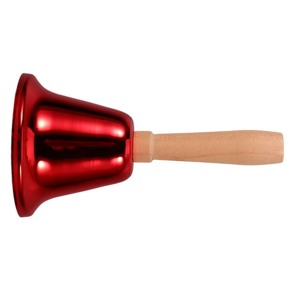 PTOOTP 1Pack Red Hand Bell 4.6x2.5x2.5in Iron Wood for Wedding Bell in Receptions