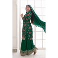 thumbnail image 3 of Reception Wear Indian Designer Salwar Kameez Dress Pakistani Sharara Plazo Suits ( Green, XXS - 34 ), 3 of 4
