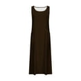 thumbnail image 5 of Summer Dress for Women Solid Sleeveless Loose Casual Flowy Long Dresses with Pockets, 5 of 5