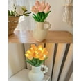 thumbnail image 2 of 15Pcs Tulip Artificial Flowers with LED Light, Real Touch Fake Tulips, Flower Lamp, Creative Gifts for Mom Girlfriend, Mother's Day Holiday Wedding Photography Aesthetic Home Decor, 2 of 6