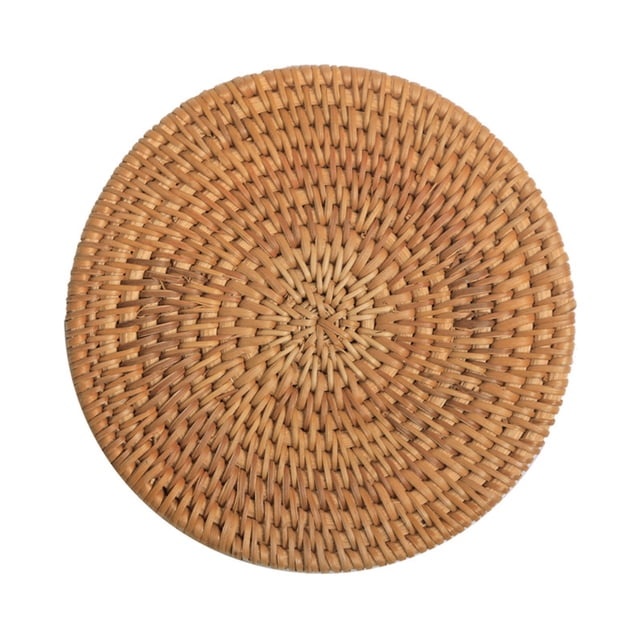 Rattan Coaster Non-slip Heat Resistant Cup Holder Cup Mat for Home Kitchen Decor (20 cm)